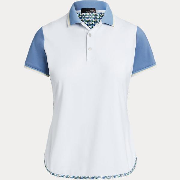 polo RLX Golf bianco a righe