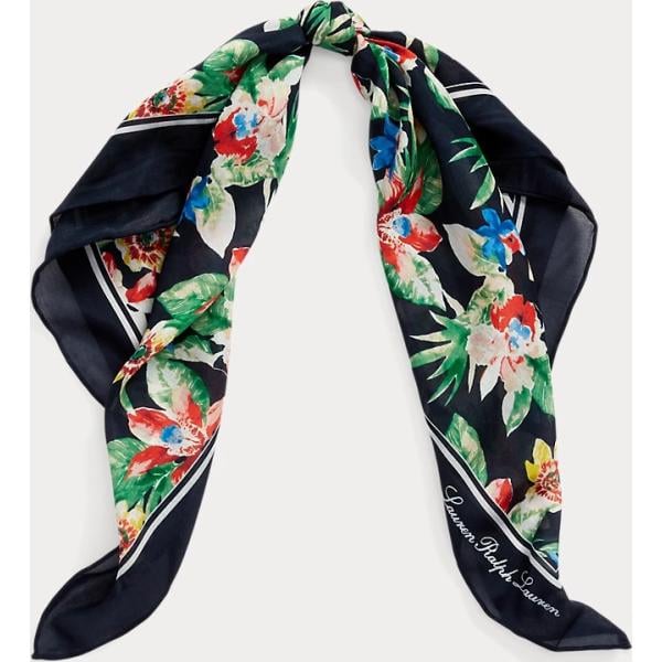 foulard Lauren blu a fiori