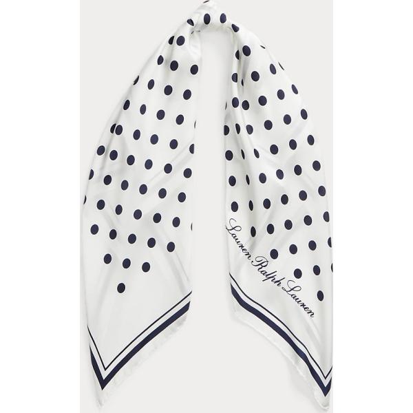 foulard Lauren grigio a pois