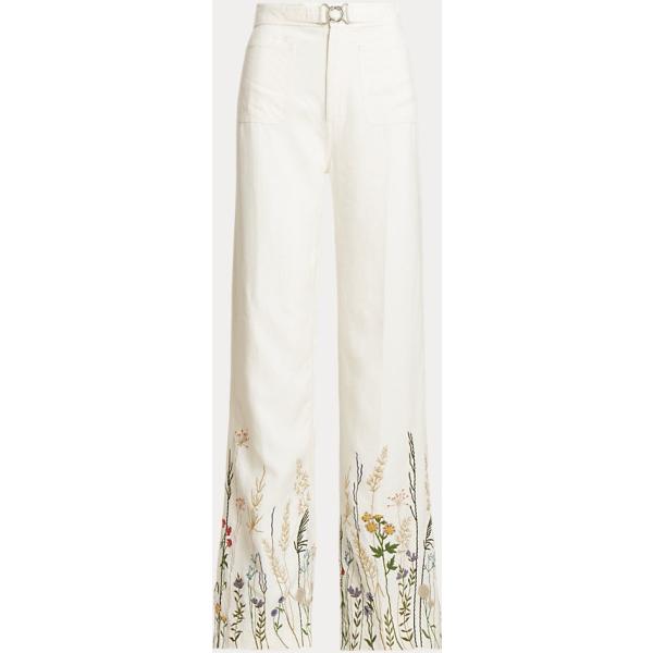pantaloni Polo Ralph Lauren bianco a fiori