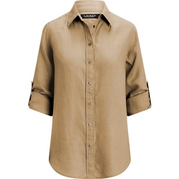 camicie Lauren marrone