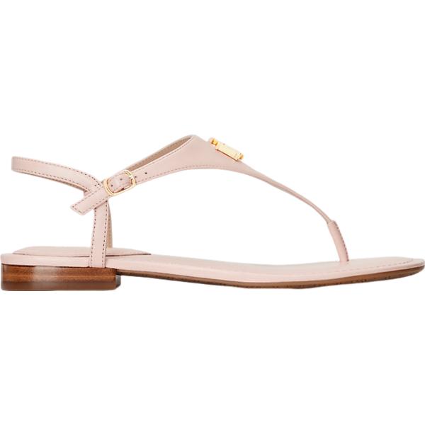 sandali in pelle Lauren rosa con stampe