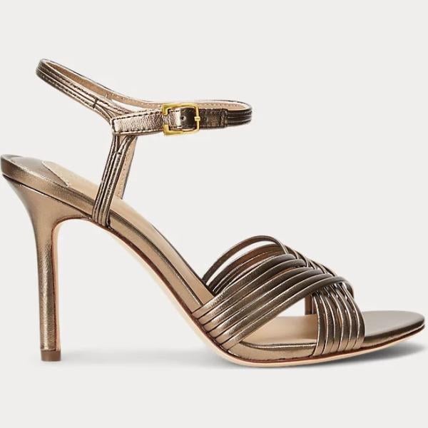 sandali in pelle Lauren marrone