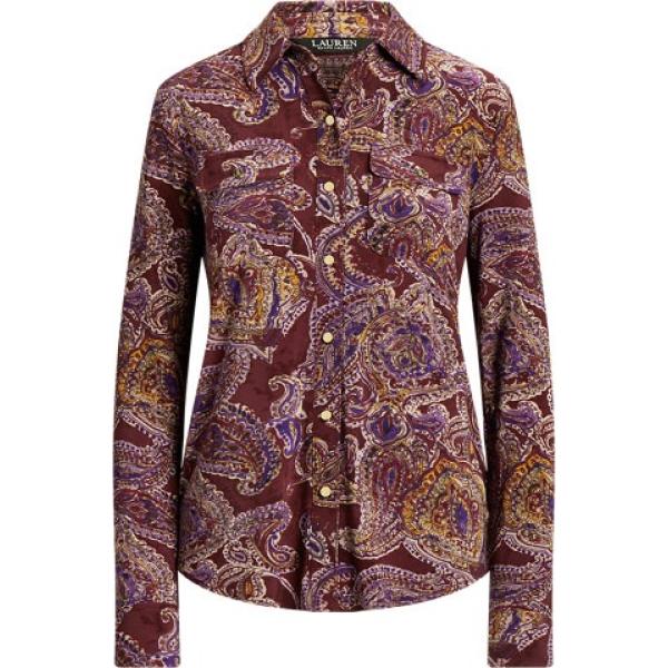 camicie Lauren Petite marrone paisley