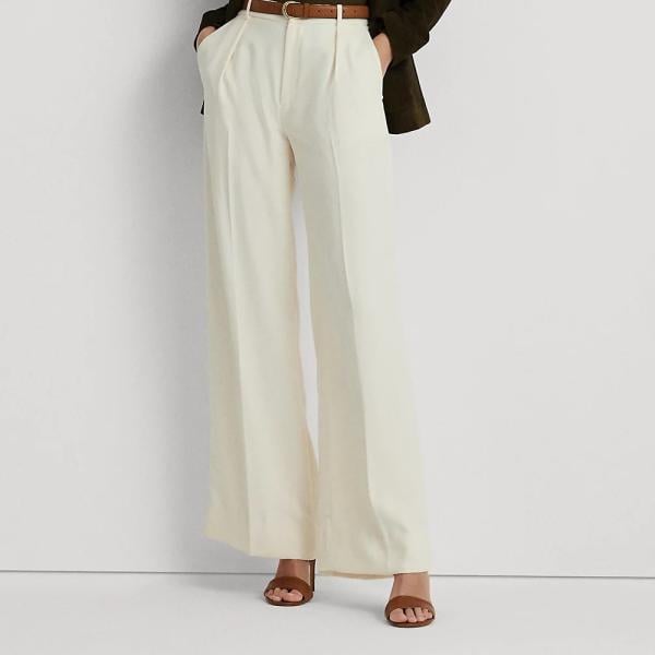 pantaloni Lauren bianco
