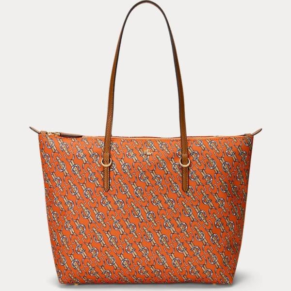 borse tote Lauren arancione paisley