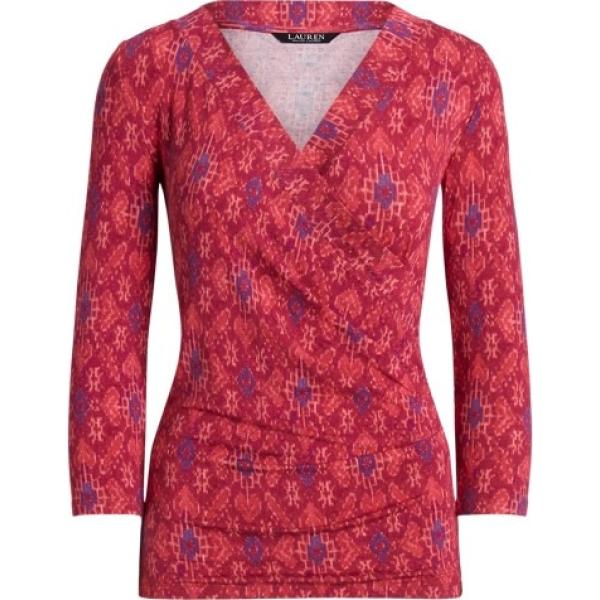 top Lauren rosso geometrica
