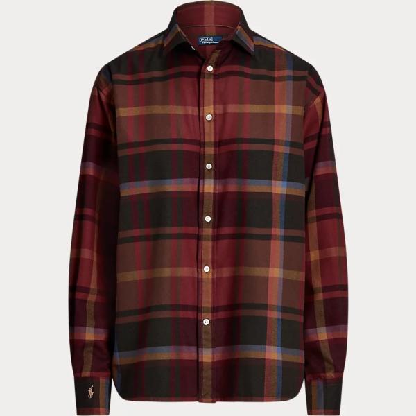 camicie Polo Ralph Lauren marrone scozzese