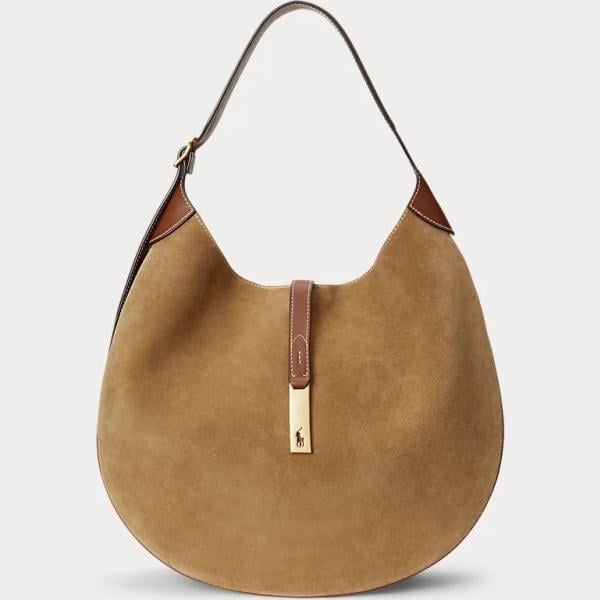 borse a spalla Polo Ralph Lauren marrone