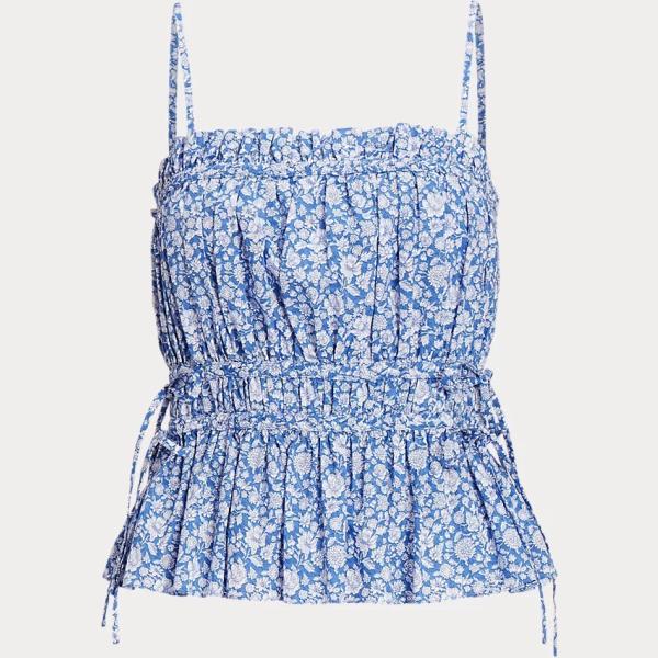 top Polo Ralph Lauren blu a fiori