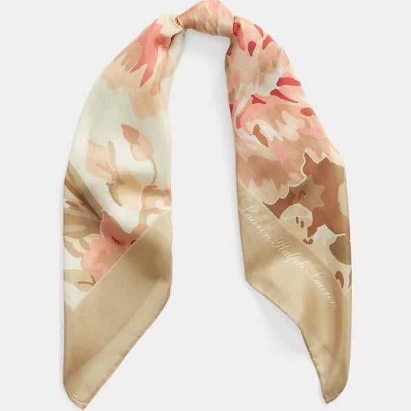 foulard Lauren marrone a fiori