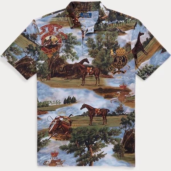 polo Polo Ralph Lauren verde con stampe