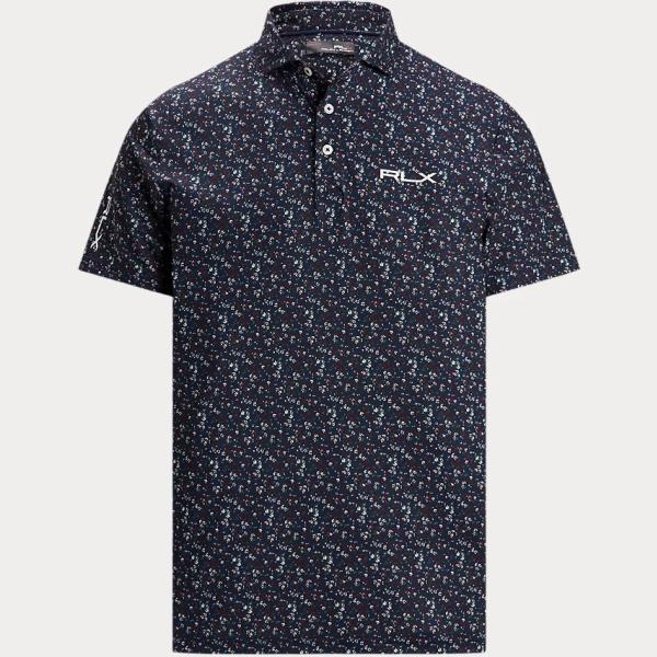 polo RLX Golf blu con stampe