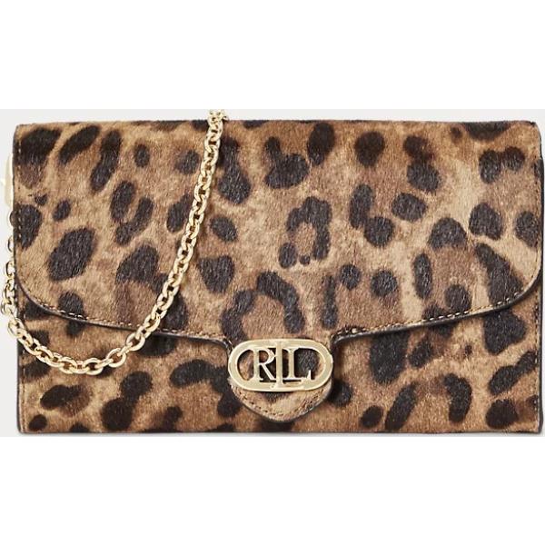 borse a tracolla Lauren marrone animalier