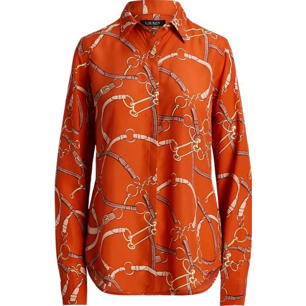 camicie Lauren rosso con stampe