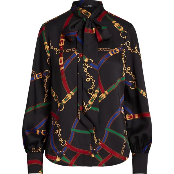 camicie Lauren nero con stampe
