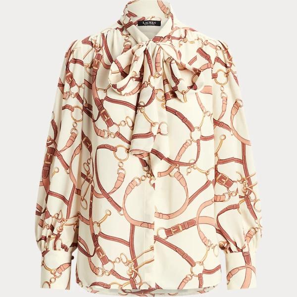 camicie Lauren bianco con stampe