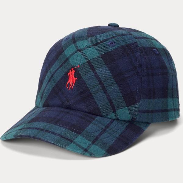 cappelli con visiera Polo Ralph Lauren blu scozzese