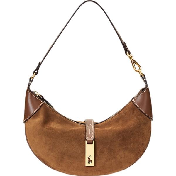 borse a spalla Polo Ralph Lauren marrone