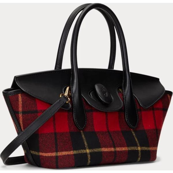 borse a mano Polo Ralph Lauren nero scozzese