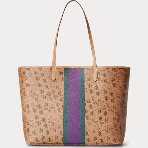 borse tote Lauren marrone a righe