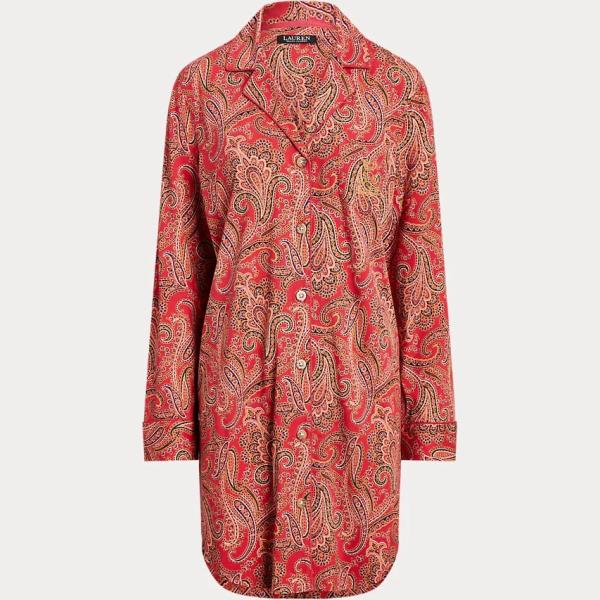 camicie da notte Lauren rosa paisley