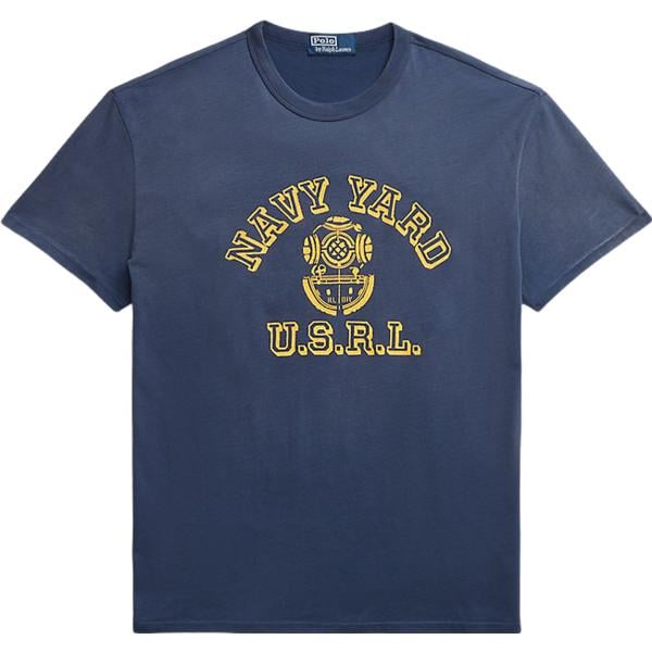 t-shirt Polo Ralph Lauren blu con stampe