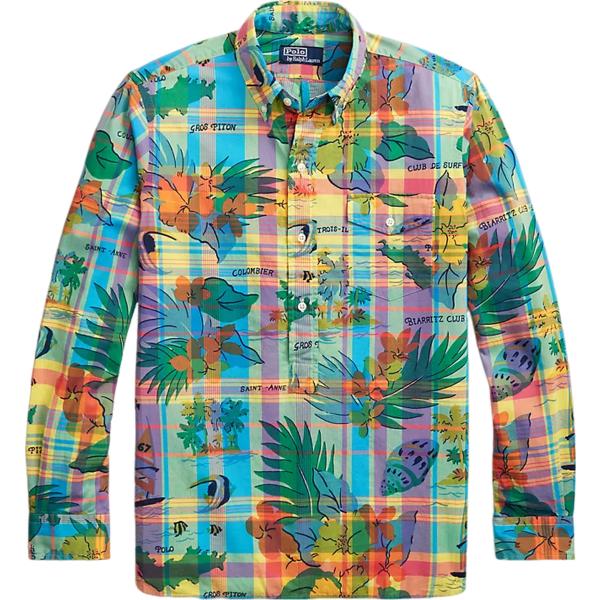 camicie Polo Ralph Lauren blu a fiori