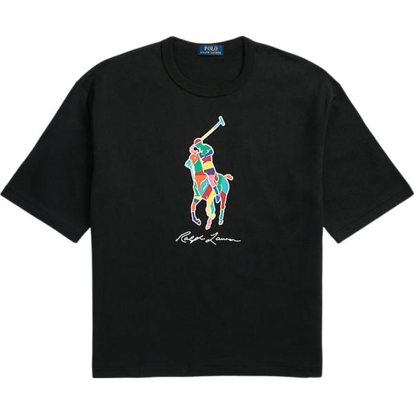 t-shirt Polo Ralph Lauren nero con stampe