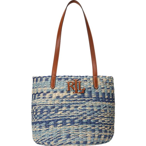 borse tote Lauren blu a righe