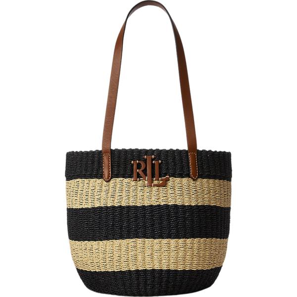 borse tote Lauren nero a righe