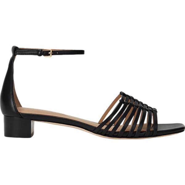 sandali in pelle Lauren nero