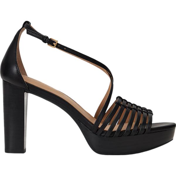 sandali in pelle Lauren nero