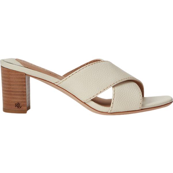 sandali in pelle Lauren bianco