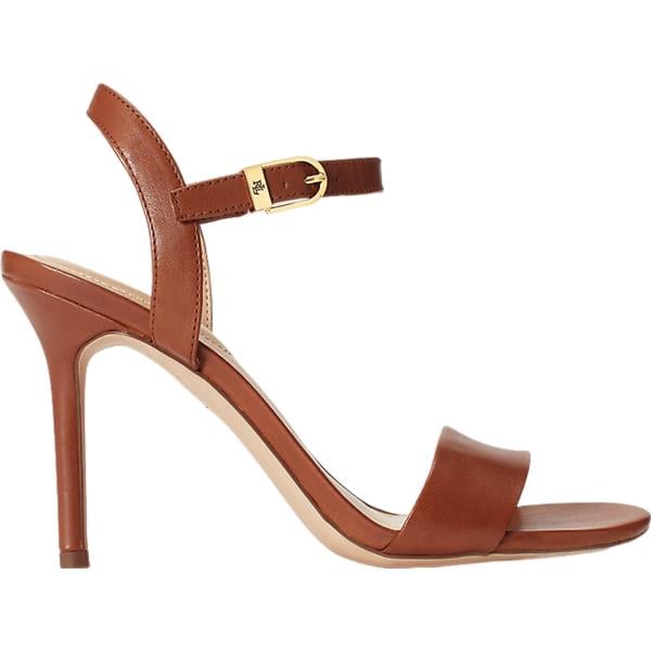 sandali in pelle Lauren marrone