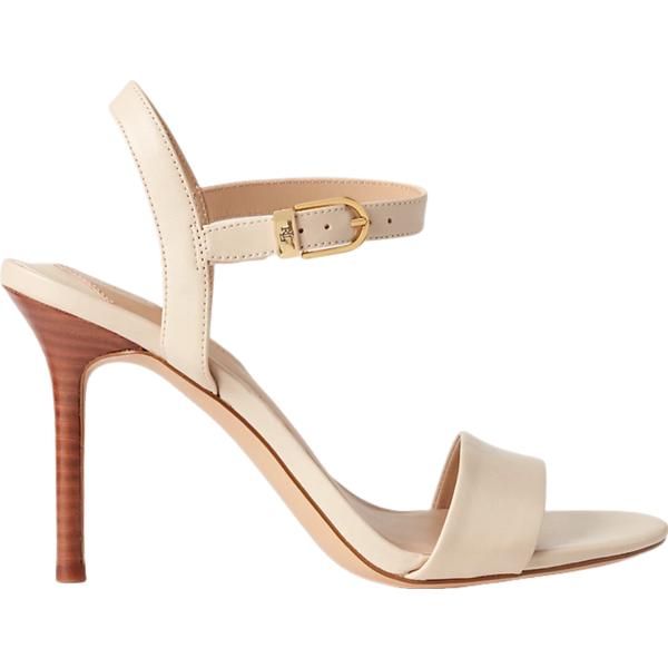 sandali in pelle Lauren marrone