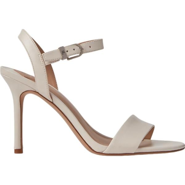 sandali in pelle Lauren bianco