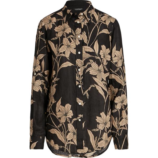 camicie Lauren nero a fiori