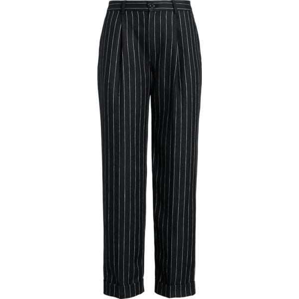 pantaloni Lauren nero a righe