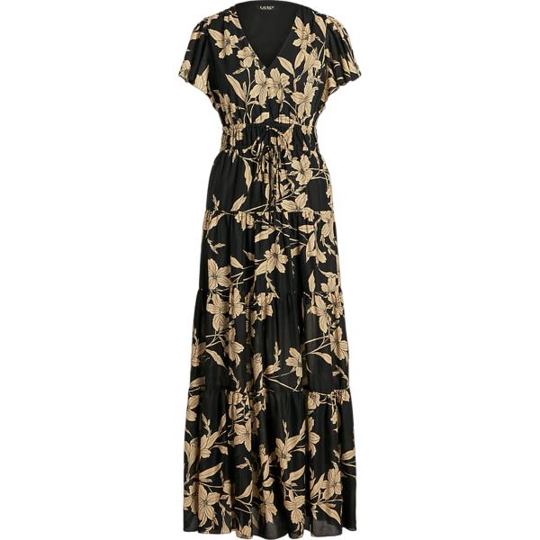 vestiti lunghi Lauren nero a fiori