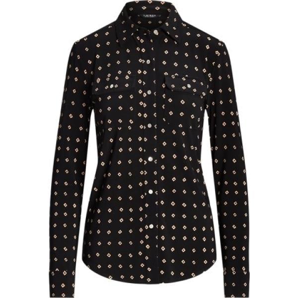 camicie Lauren Petite nero geometrica