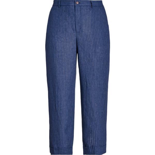 pantaloni Lauren Curve blu a righe