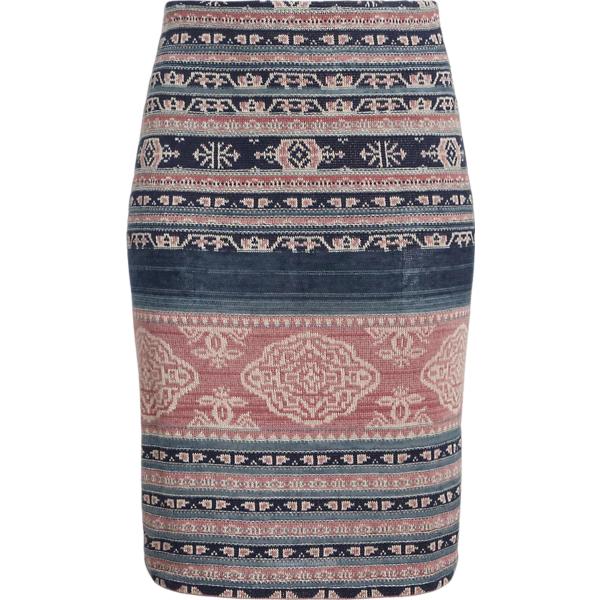 gonne Lauren Curve blu geometrica