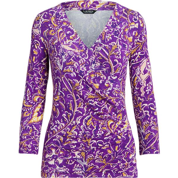 top Lauren viola con stampe