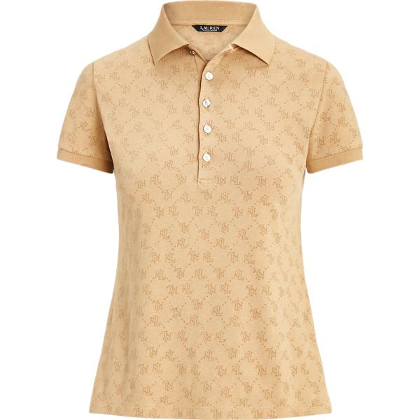 polo Lauren arancione con stampe