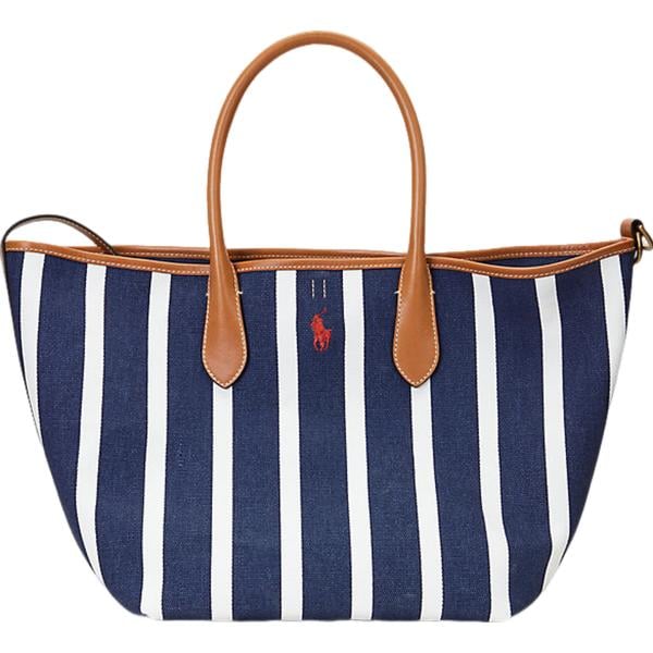 borse tote Polo Ralph Lauren blu a righe
