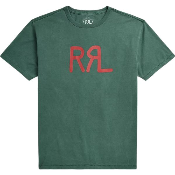 t-shirt Rrl blu con stampe