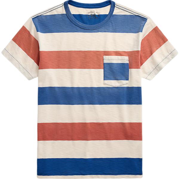 t-shirt Rrl multicolore a righe