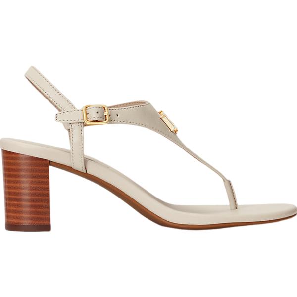 sandali in pelle Lauren marrone