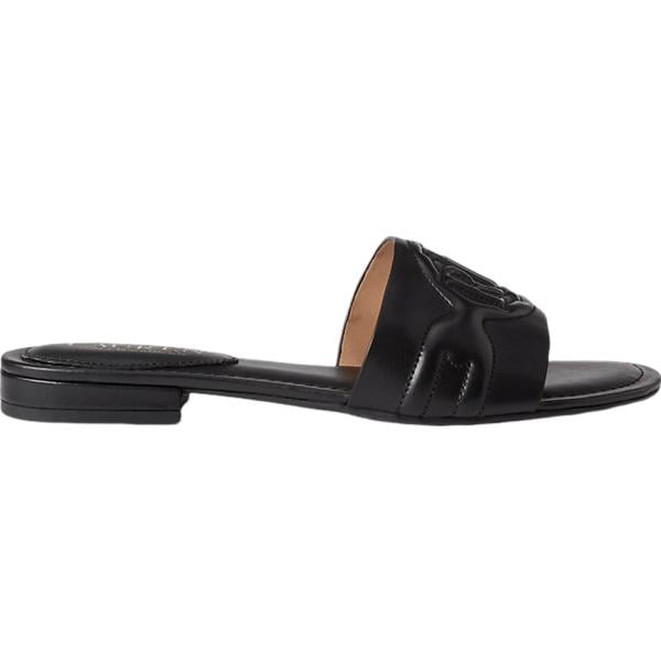 sandali in pelle Lauren nero